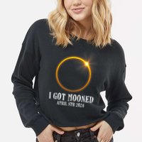 I Got Mooned 4.08.24 Total Solar Eclipse 2024 Cropped Pullover Crew