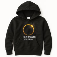 I Got Mooned 4.08.24 Total Solar Eclipse 2024 Kids Hoodie