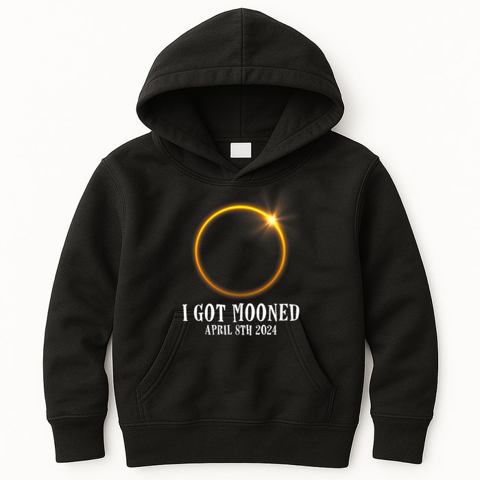 I Got Mooned 4.08.24 Total Solar Eclipse 2024 Kids Hoodie