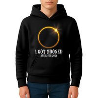 I Got Mooned 4.08.24 Total Solar Eclipse 2024 Kids Hoodie