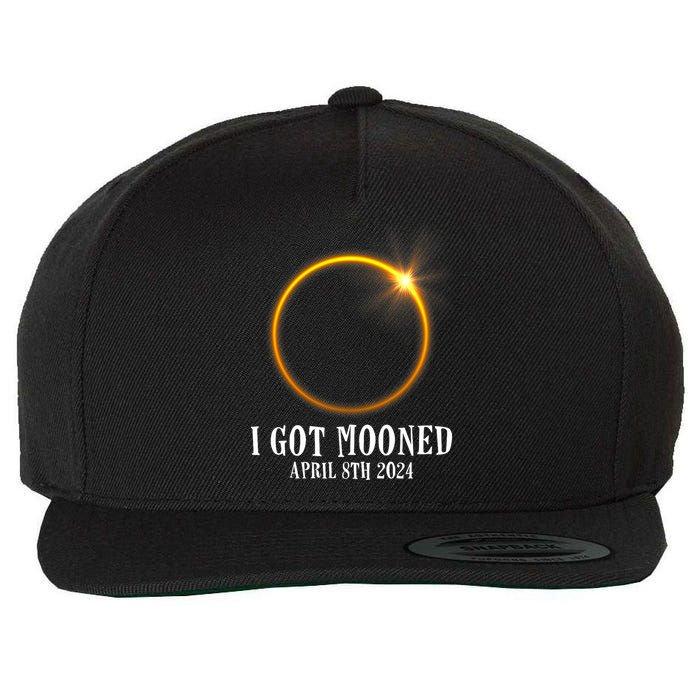 I Got Mooned 4.08.24 Total Solar Eclipse 2024 Wool Snapback Cap