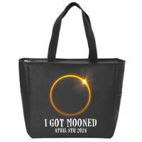 I Got Mooned 4.08.24 Total Solar Eclipse 2024 Zip Tote Bag