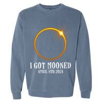 I Got Mooned 4.08.24 Total Solar Eclipse 2024 Garment-Dyed Sweatshirt