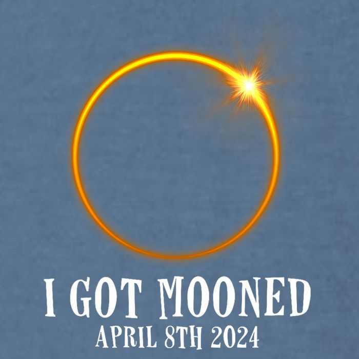 I Got Mooned 4.08.24 Total Solar Eclipse 2024 Garment-Dyed Sweatshirt