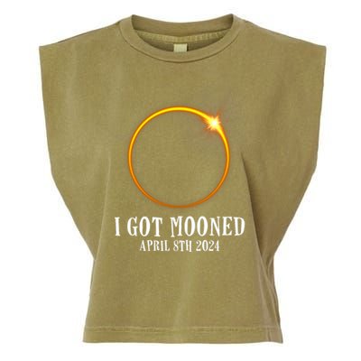 I Got Mooned 4.08.24 Total Solar Eclipse 2024 Garment-Dyed Women's Muscle Tee
