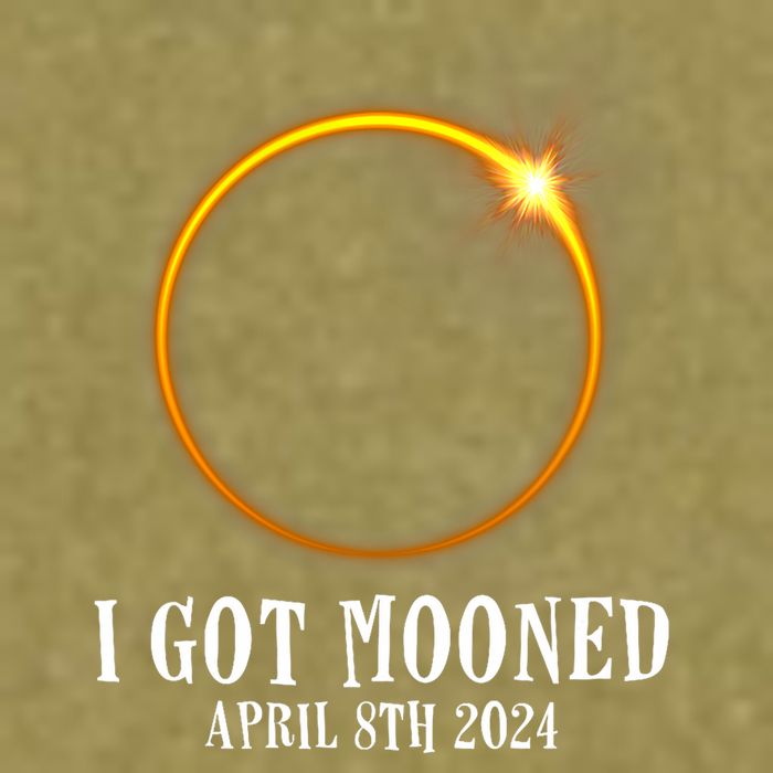 I Got Mooned 4.08.24 Total Solar Eclipse 2024 Garment-Dyed Women's Muscle Tee