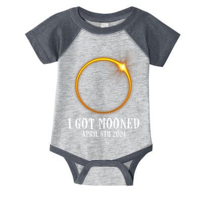 I Got Mooned 4.08.24 Total Solar Eclipse 2024 Infant Baby Jersey Bodysuit