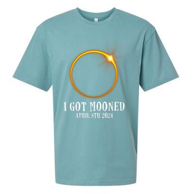 I Got Mooned 4.08.24 Total Solar Eclipse 2024 Sueded Cloud Jersey T-Shirt