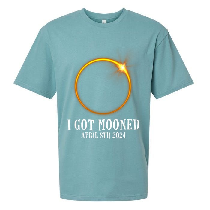 I Got Mooned 4.08.24 Total Solar Eclipse 2024 Sueded Cloud Jersey T-Shirt