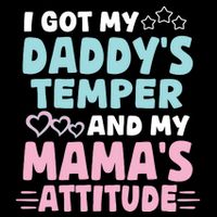 I Got My DaddyS Temper And My MamaS Attitude Drawstring Bag