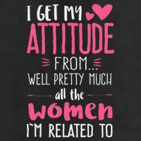 I Get My Attitude From Women In My Life Sassy Microfiber Hand Towel