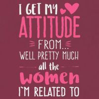 I Get My Attitude From Women In My Life Sassy 16oz Travel Tumbler