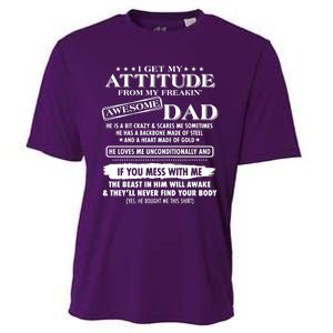 I Get My Attitude From My Freaking Awesome Dad Cooling Performance Crew T-Shirt