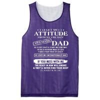 I Get My Attitude From My Freaking Awesome Dad Mesh Reversible Basketball Jersey Tank