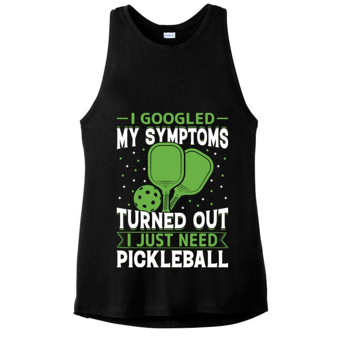 I Googled My Symptoms I Just Need Pickleball Ladies PosiCharge Tri-Blend Wicking Tank