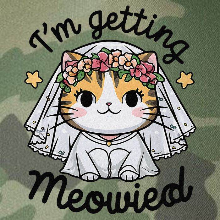 IM Getting Meowied Bridesmaid Bachelorette Party Kawaii Cat Legacy Tie Dye Trucker Hat