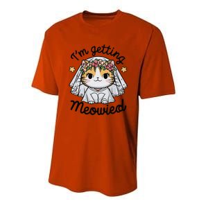 IM Getting Meowied Bridesmaid Bachelorette Party Kawaii Cat Youth Performance Sprint T-Shirt