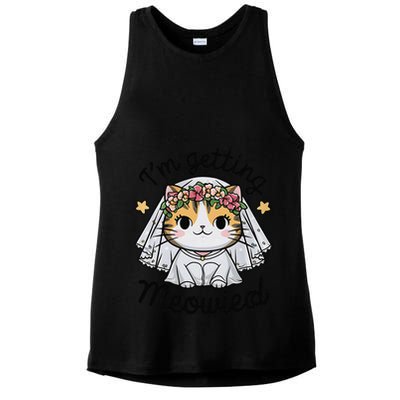 IM Getting Meowied Bridesmaid Bachelorette Party Kawaii Cat Ladies PosiCharge Tri-Blend Wicking Tank
