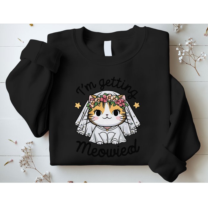 IM Getting Meowied Bridesmaid Bachelorette Party Kawaii Cat Sweatshirt