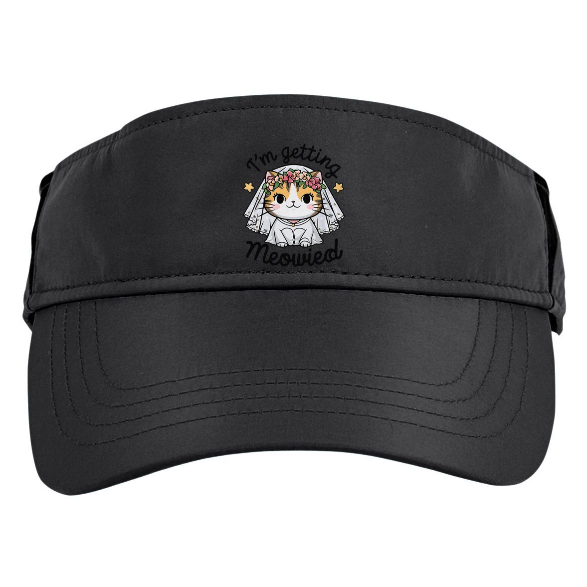 IM Getting Meowied Bridesmaid Bachelorette Party Kawaii Cat Adult Drive Performance Visor