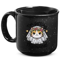 IM Getting Meowied Bridesmaid Bachelorette Party Kawaii Cat 15oz Campfire Ceramic Mug
