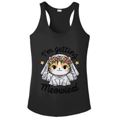 IM Getting Meowied Bridesmaid Bachelorette Party Kawaii Cat Ladies PosiCharge Competitor Racerback Tank
