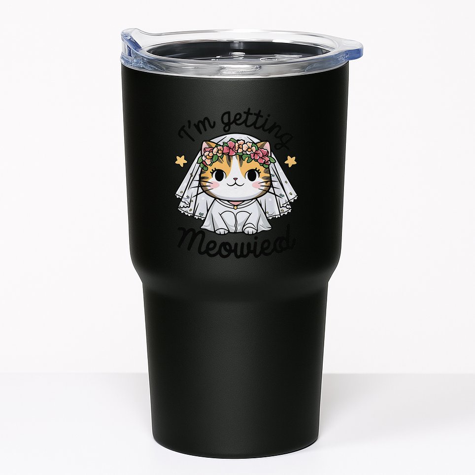 IM Getting Meowied Bridesmaid Bachelorette Party Kawaii Cat Tumbler
