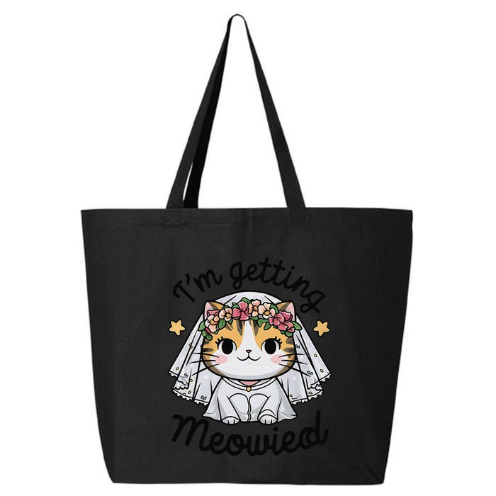 IM Getting Meowied Bridesmaid Bachelorette Party Kawaii Cat 25L Jumbo Tote