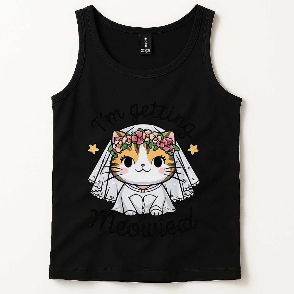 IM Getting Meowied Bridesmaid Bachelorette Party Kawaii Cat Tank Top