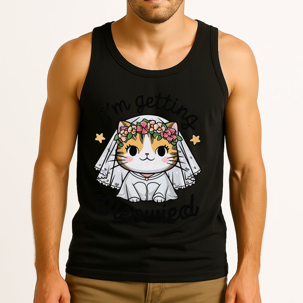 IM Getting Meowied Bridesmaid Bachelorette Party Kawaii Cat Tank Top