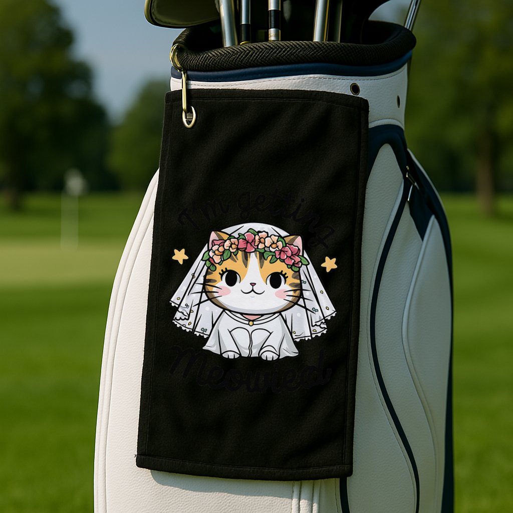 IM Getting Meowied Bridesmaid Bachelorette Party Kawaii Cat Golf Towel