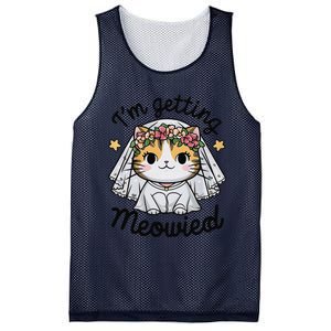 IM Getting Meowied Bridesmaid Bachelorette Party Kawaii Cat Mesh Reversible Basketball Jersey Tank