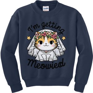 IM Getting Meowied Bridesmaid Bachelorette Party Kawaii Cat Kids Sweatshirt