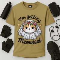 IM Getting Meowied Bridesmaid Bachelorette Party Kawaii Cat Cooling Performance Crew T-Shirt