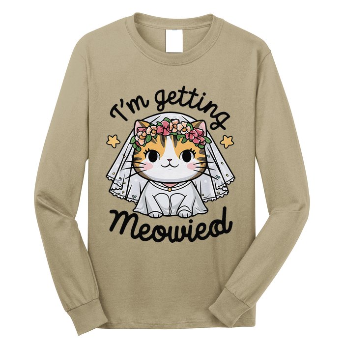 IM Getting Meowied Bridesmaid Bachelorette Party Kawaii Cat Long Sleeve Shirt