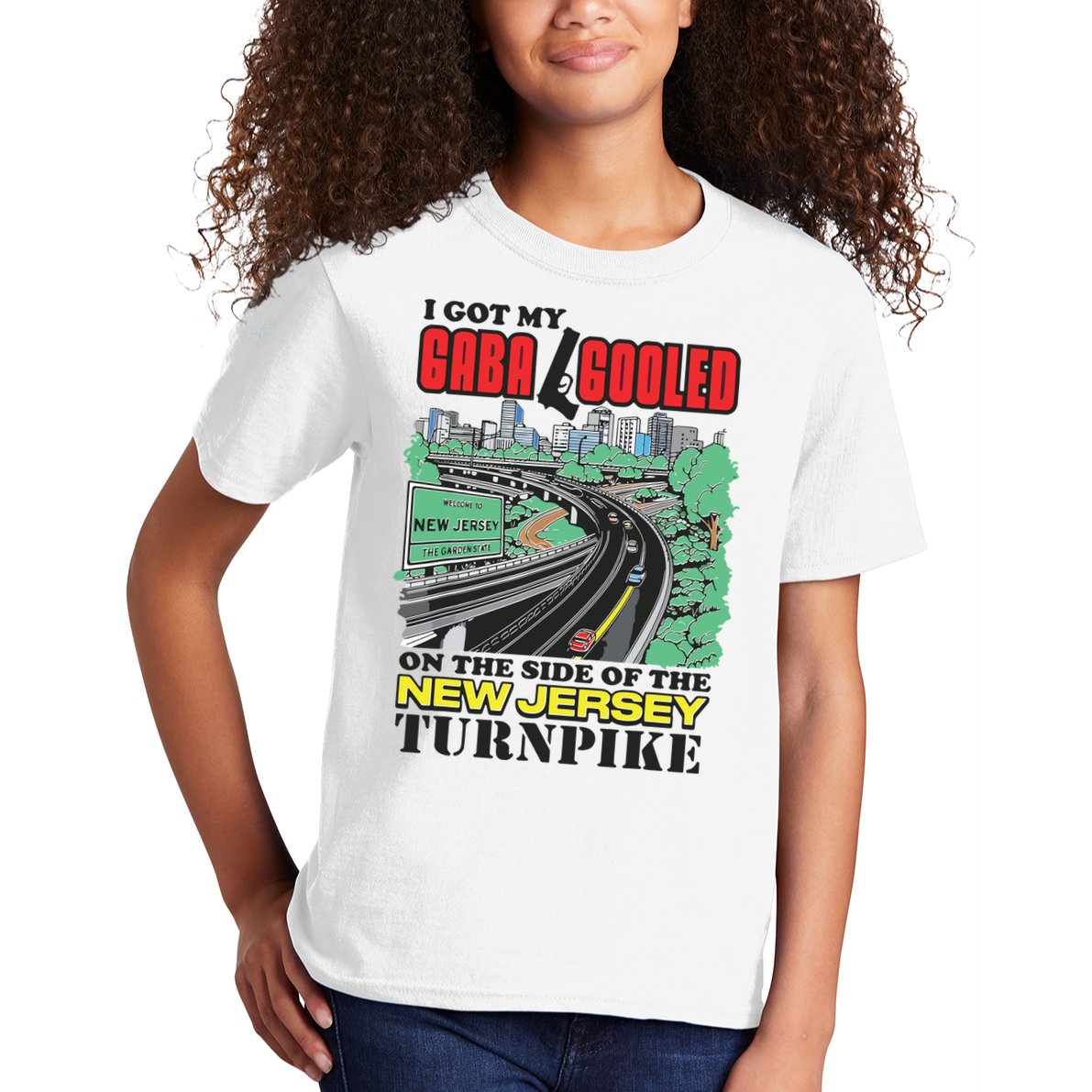I Got My Gaba Gooled On The Side Of The New Jersey Turnpike Kids T-Shirt