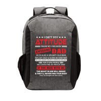 I Get My Attitude From My Freaking Awesome Dad! Pullover Hoodie Vector Backpack