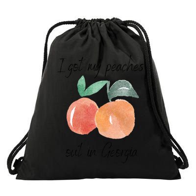I Got My Peaches Out In Georgia Lyrics Song Funny Fruit Drawstring Bag