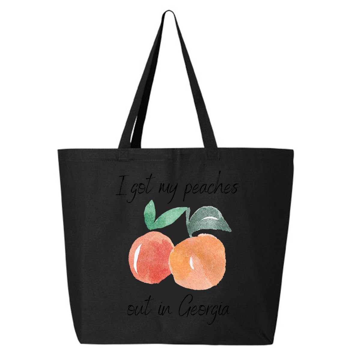 I Got My Peaches Out In Georgia Lyrics Song Funny Fruit 25L Jumbo Tote