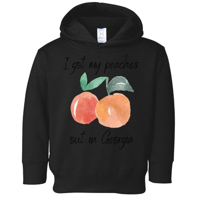 I Got My Peaches Out In Georgia Lyrics Song Funny Fruit Toddler Hoodie