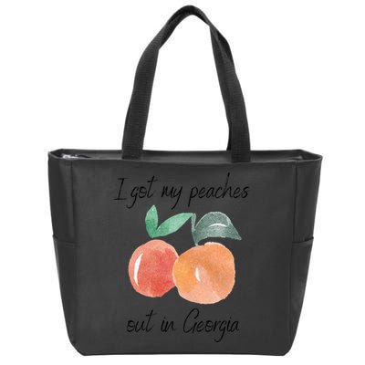 I Got My Peaches Out In Georgia Lyrics Song Funny Fruit Zip Tote Bag