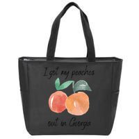I Got My Peaches Out In Georgia Lyrics Song Funny Fruit Zip Tote Bag