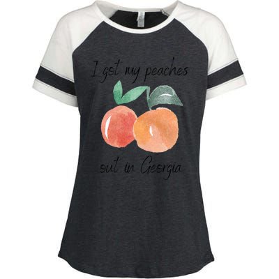 I Got My Peaches Out In Georgia Lyrics Song Funny Fruit Enza Ladies Jersey Colorblock Tee