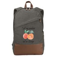 I Got My Peaches Out In Georgia Lyrics Song Funny Fruit Cotton Canvas Backpack