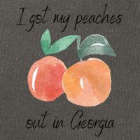 I Got My Peaches Out In Georgia Lyrics Song Funny Fruit Cotton Canvas Backpack
