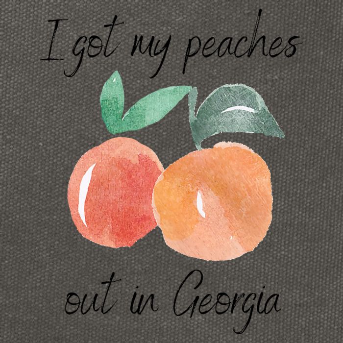 I Got My Peaches Out In Georgia Lyrics Song Funny Fruit Cotton Canvas Backpack