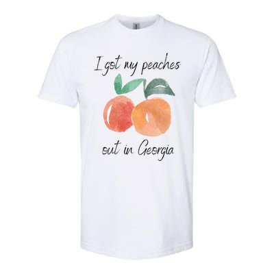 I Got My Peaches Out In Georgia Lyrics Song Funny Fruit Softstyle® CVC T-Shirt