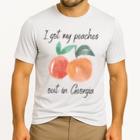 I Got My Peaches Out In Georgia Lyrics Song Funny Fruit Cooling Performance Crew T-Shirt