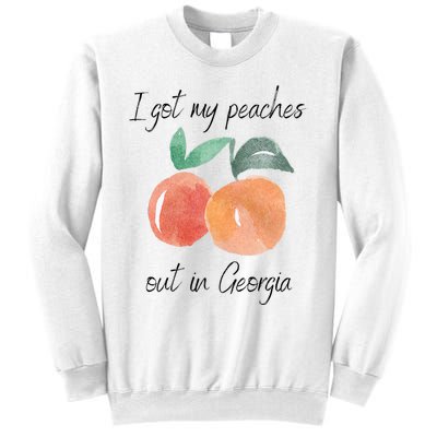 I Got My Peaches Out In Georgia Lyrics Song Funny Fruit Sweatshirt