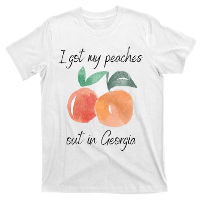 I Got My Peaches Out In Georgia Lyrics Song Funny Fruit T-Shirt